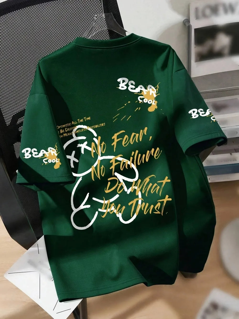 Cartoon Bear Print Tee