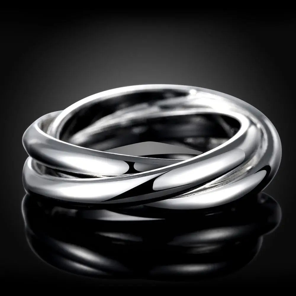 Ladies Wedding Beautiful Charm Fashion Women 925 Sterling Silver Rings Jewelry Cute Lover Gift