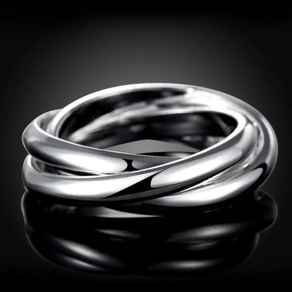 Ladies Wedding Beautiful Charm Fashion Women 925 Sterling Silver Rings Jewelry Cute Lover Gift