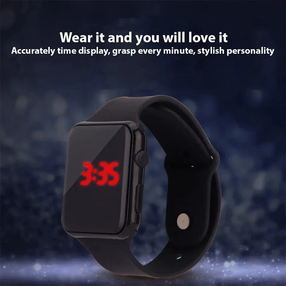 LED Digital Sport Watch — Unisex Silicone Band Casual Watch