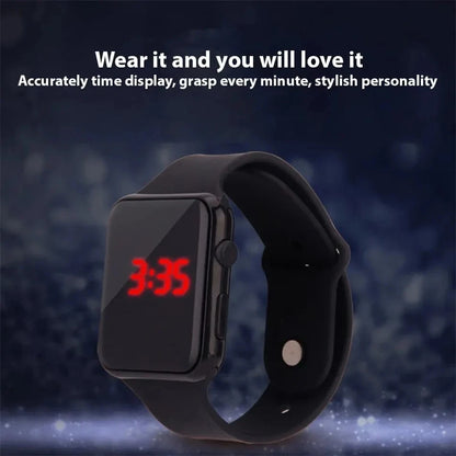 LED Digital Sport Watch — Unisex Silicone Band Casual Watch