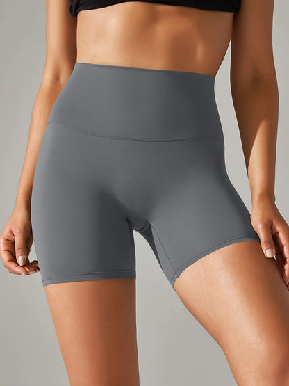 Squat-Proof High-Waist Yoga Shorts — Women's Quick-Dry Gym Shorts
