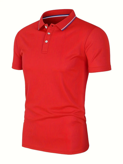 Breeze Comfort Polo — Men's Breathable Solid Short-Sleeve Shirt