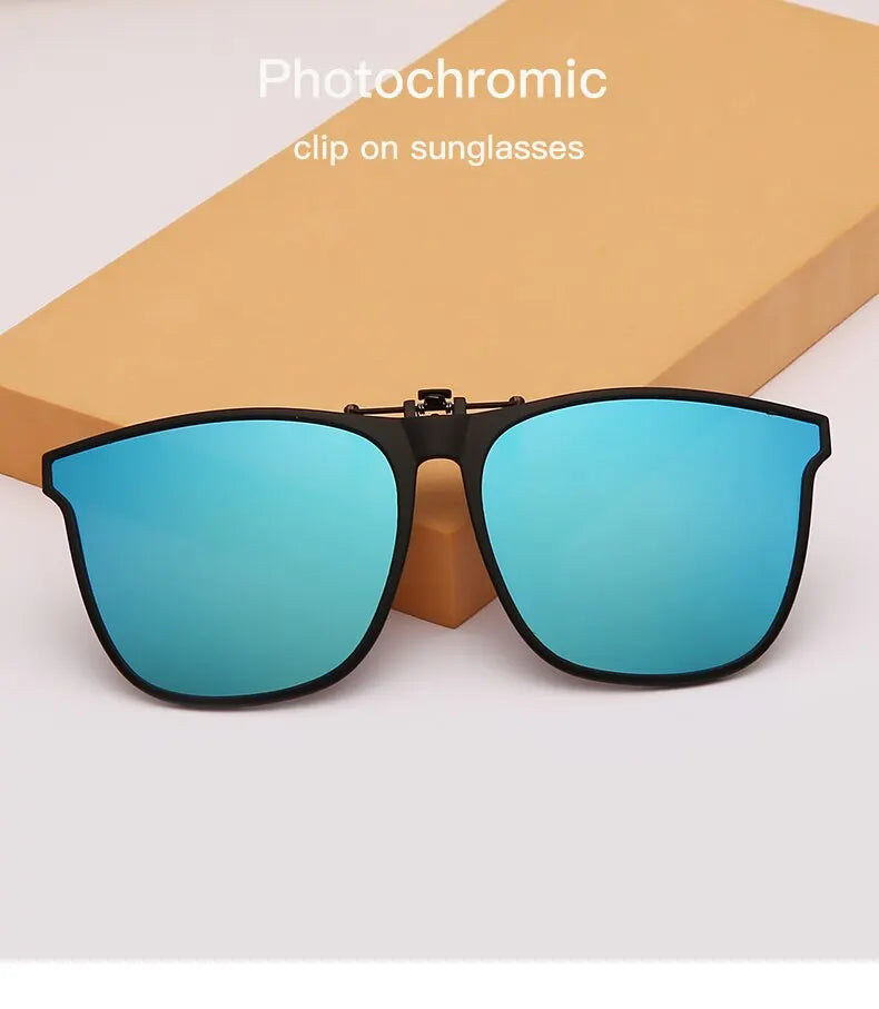 Photochromic Driving Sunglasses — Men's Anti-Glare Vintage Square Shades