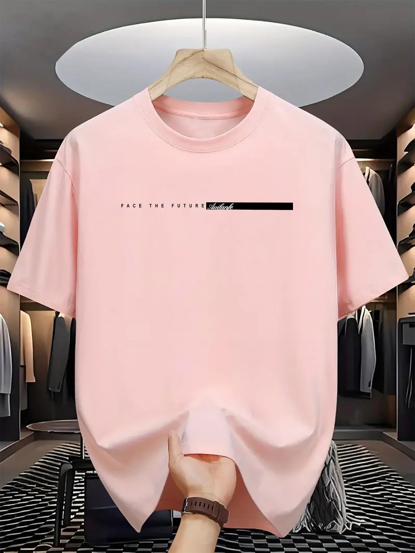 Large Letter Print Tee — Unisex 100% Cotton Loose Fit High Street T-Shirt