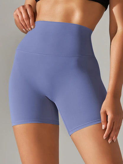 Squat-Proof High-Waist Yoga Shorts — Women's Quick-Dry Gym Shorts