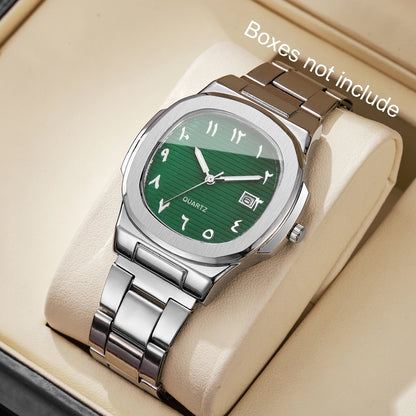 Quartz Luxury Men timepiece Watches, fashinable Stainless Steel Strap with Calendar