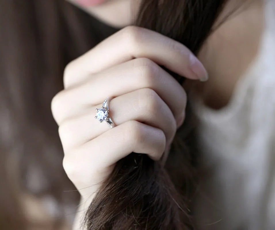 Sterling Silver Plated CZ Ring