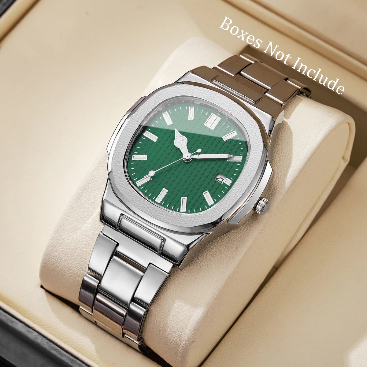 Quartz Luxury Men timepiece Watches, fashinable Stainless Steel Strap with Calendar