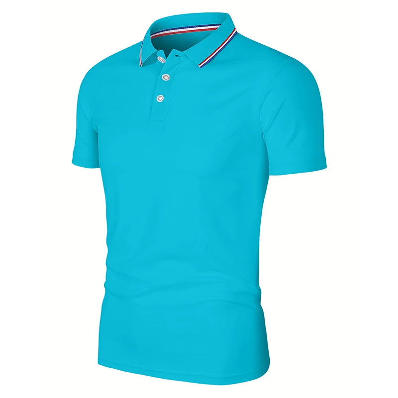Breeze Comfort Polo — Men's Breathable Solid Short-Sleeve Shirt