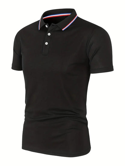 Breeze Comfort Polo — Men's Breathable Solid Short-Sleeve Shirt