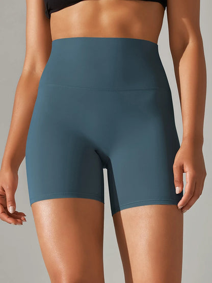 Squat-Proof High-Waist Yoga Shorts — Women's Quick-Dry Gym Shorts