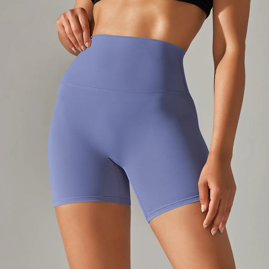 Squat-Proof High-Waist Yoga Shorts — Women's Quick-Dry Gym Shorts