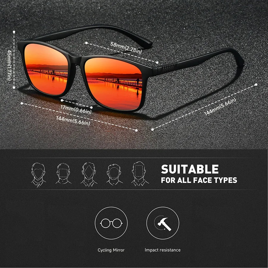 6-Piece Vintage Square Sunglasses Set | Anti-Glare Retro Eyewear