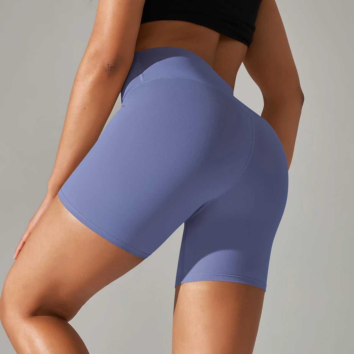 Squat-Proof High-Waist Yoga Shorts — Women's Quick-Dry Gym Shorts