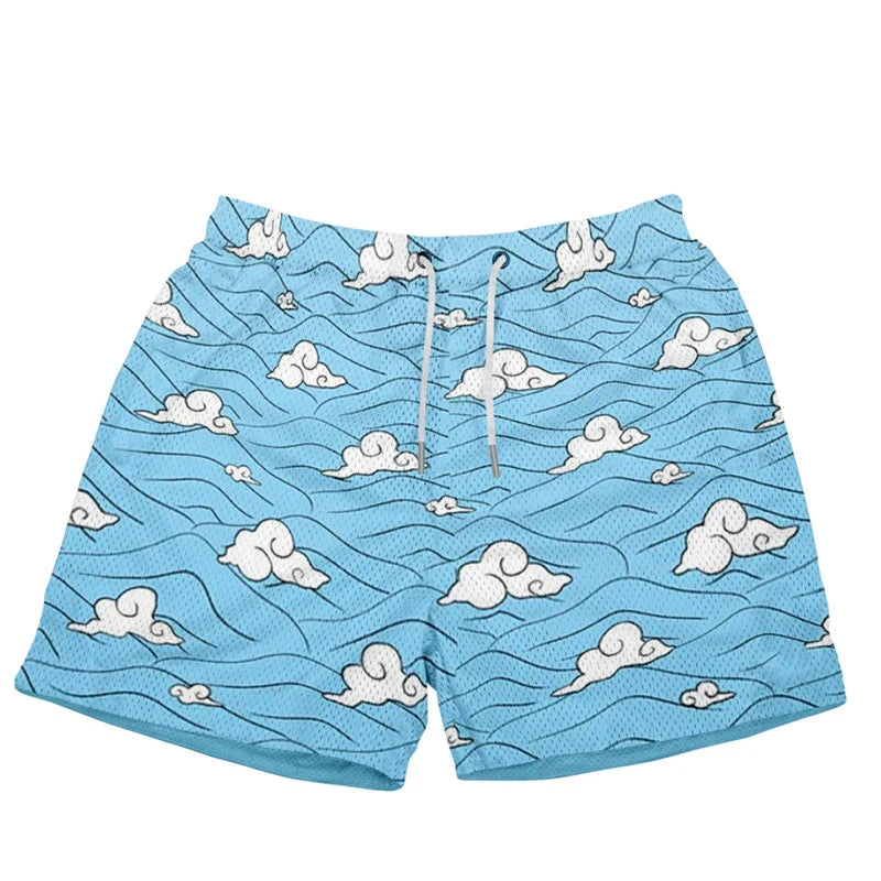 3D Print Sport Shorts — Men's Quick-Dry Gym & Beach Jogger Shorts