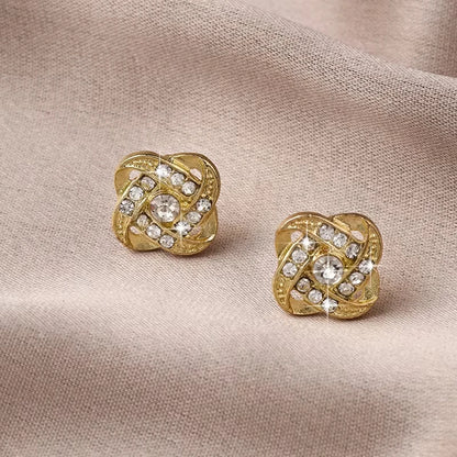 Cross Zircon Stud Earrings
