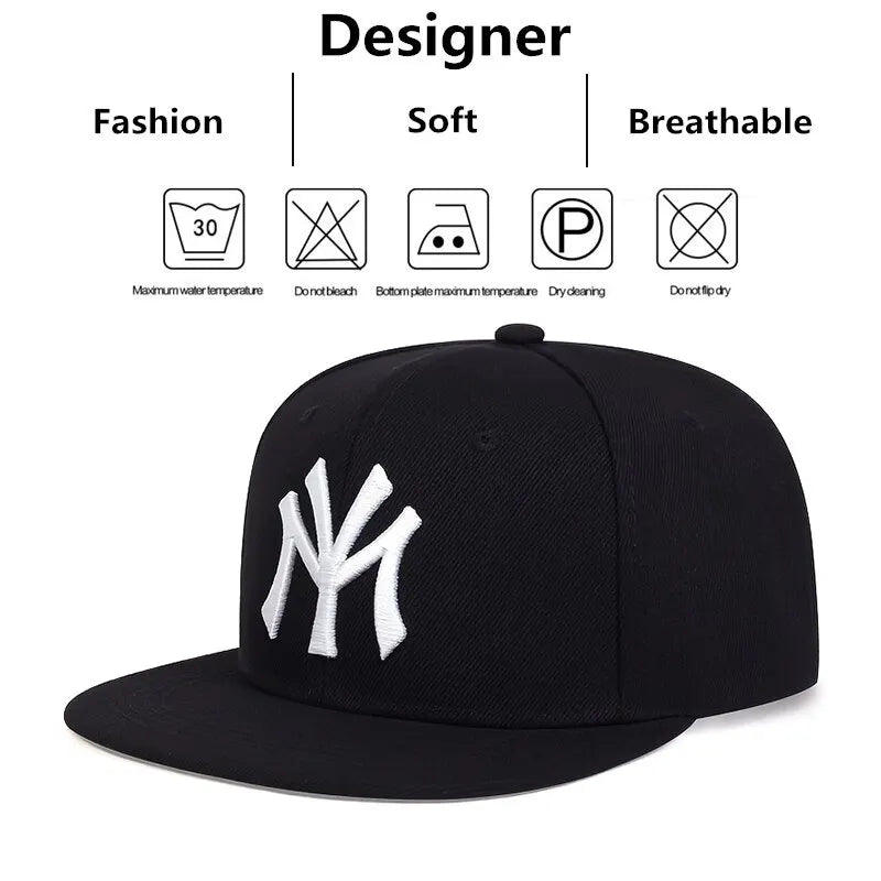 Letter Embroidered Baseball Cap — Unisex Adjustable Hip-Hop Hat