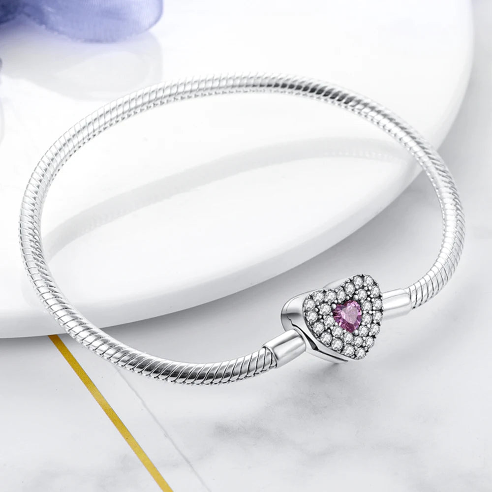 Silver Heart Charm Bracelet