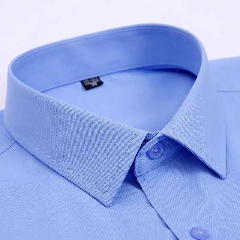 Non-Iron Striped Shirt — Men's Slim Fit Business Casual Long Sleeve