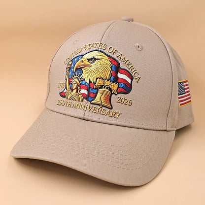 Washed Cotton Eagle Print Trucker Hat — Unisex Adjustable Baseball Cap