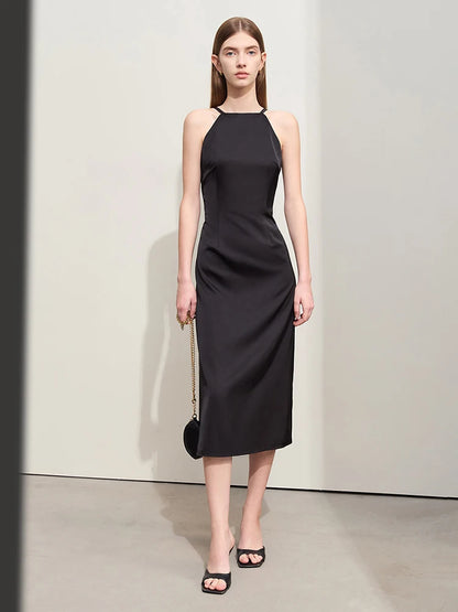 Amii Minimalism Womens Dresses 2025 Women Summer New Camisole Dress Elegant Modern Slim Solid Fashion Ladies Clothing 12452057