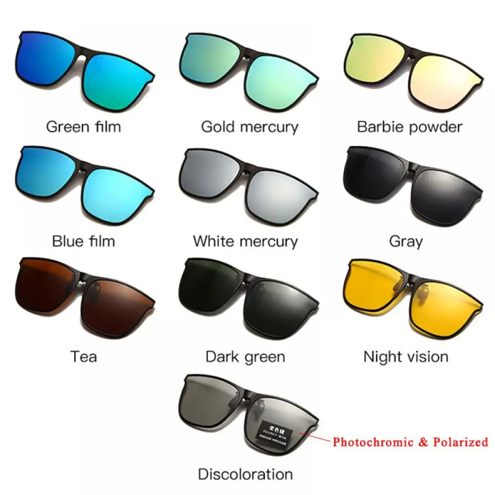 Photochromic Driving Sunglasses — Men's Anti-Glare Vintage Square Shades