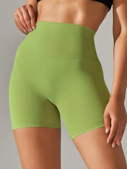 Squat-Proof High-Waist Yoga Shorts — Women's Quick-Dry Gym Shorts