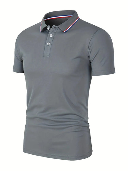 Breeze Comfort Polo — Men's Breathable Solid Short-Sleeve Shirt