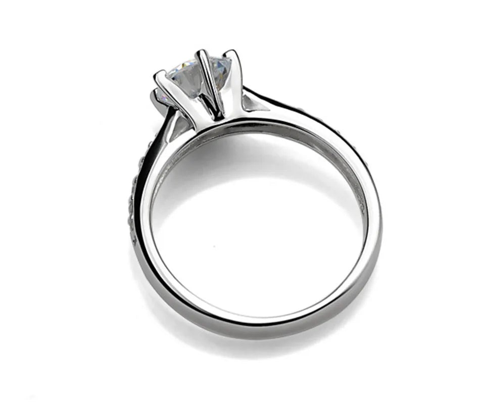 Sterling Silver Plated CZ Ring