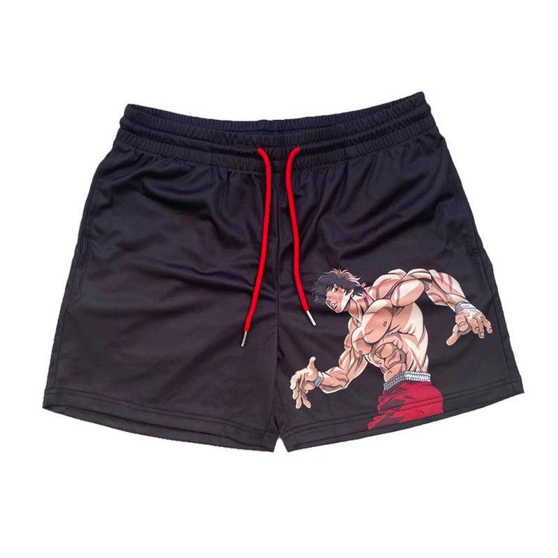 3D Print Sport Shorts — Men's Quick-Dry Gym & Beach Jogger Shorts
