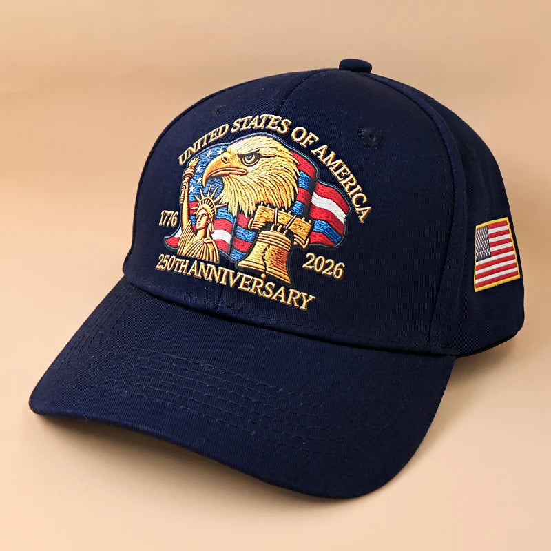 Washed Cotton Eagle Print Trucker Hat — Unisex Adjustable Baseball Cap