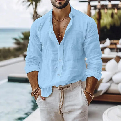 Cotton Linen Beach Shirt