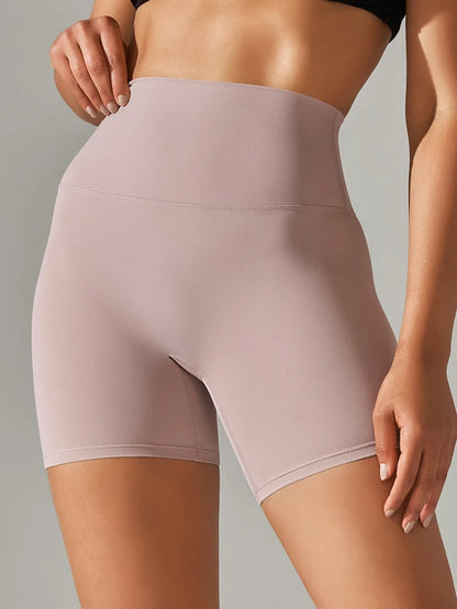 Squat-Proof High-Waist Yoga Shorts — Women's Quick-Dry Gym Shorts