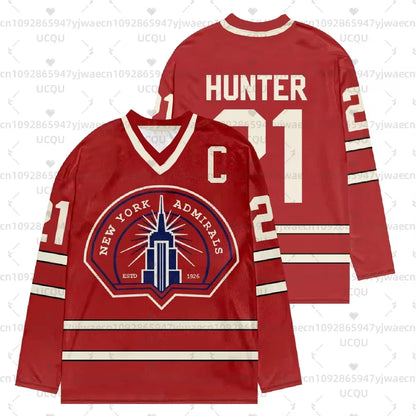 Rivalry V-Neck Long Sleeve Tee — Unisex Hockey-Inspired Jersey Top
