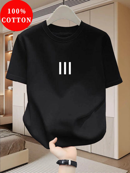 Large Letter Print Tee — Unisex 100% Cotton Loose Fit High Street T-Shirt