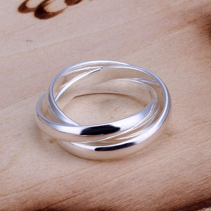 Ladies Wedding Beautiful Charm Fashion Women 925 Sterling Silver Rings Jewelry Cute Lover Gift