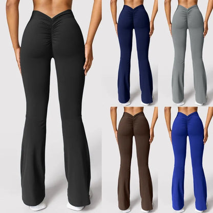 Booty-Lift V-Back Leggings — Women's High-Waist Gym Pants