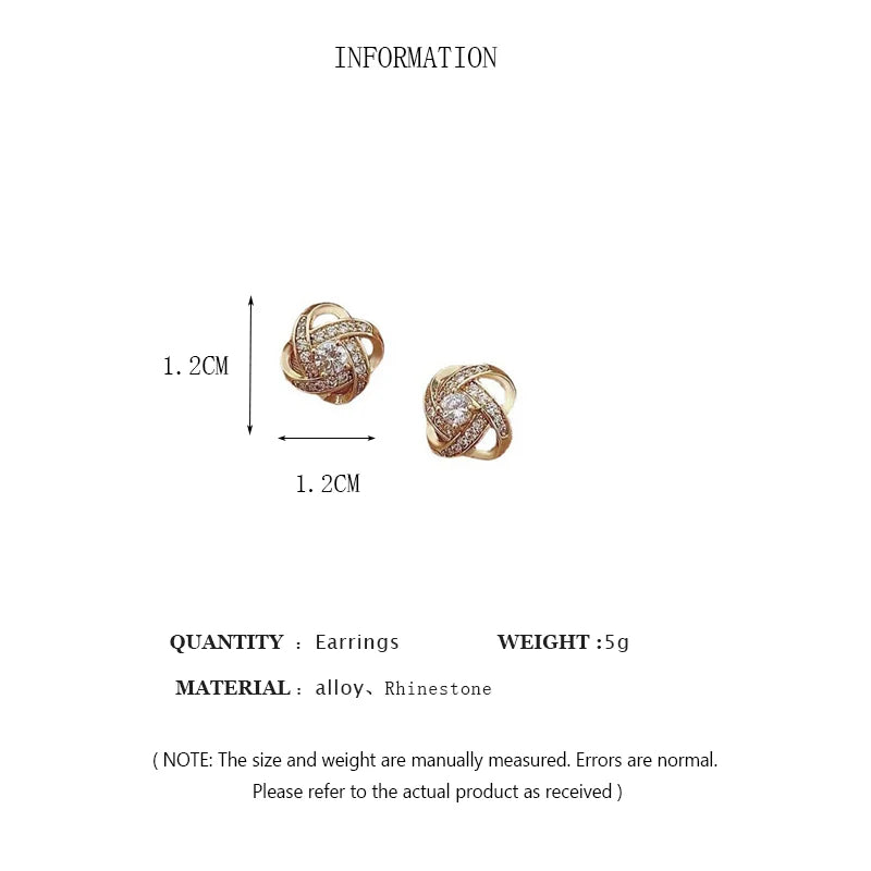 Cross Zircon Stud Earrings
