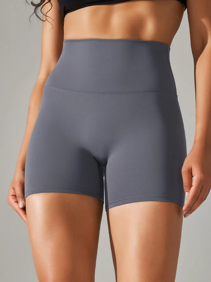 Squat-Proof High-Waist Yoga Shorts — Women's Quick-Dry Gym Shorts