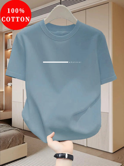 Large Letter Print Tee — Unisex 100% Cotton Loose Fit High Street T-Shirt