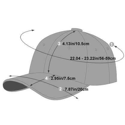 Faux Leather Letter Print Cap — Unisex Adjustable Baseball Hat