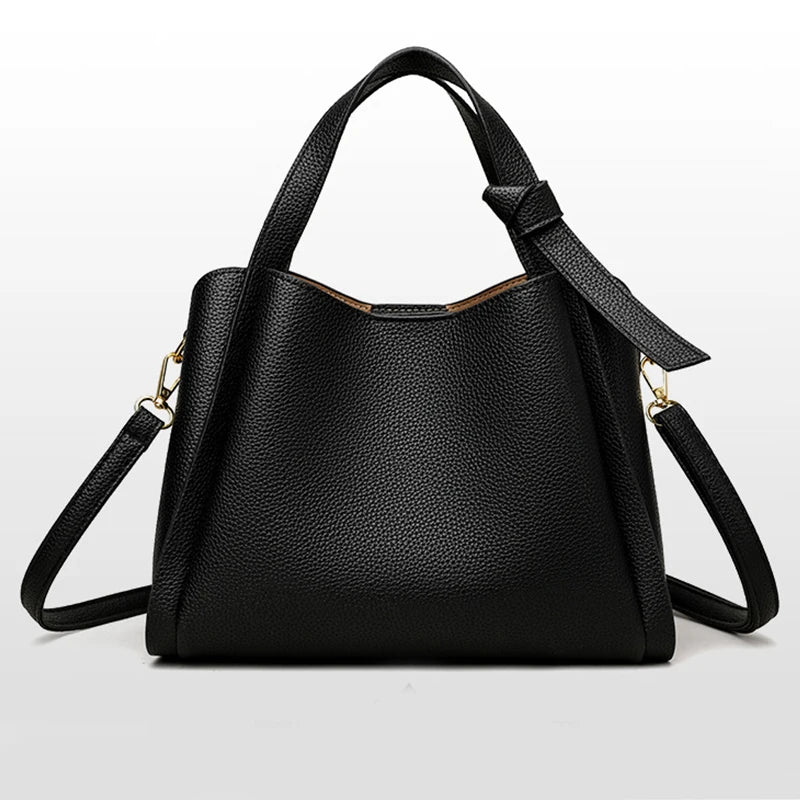 Luxury Handbags Retro Fashion Simple New Large Capacity Bucket Bag