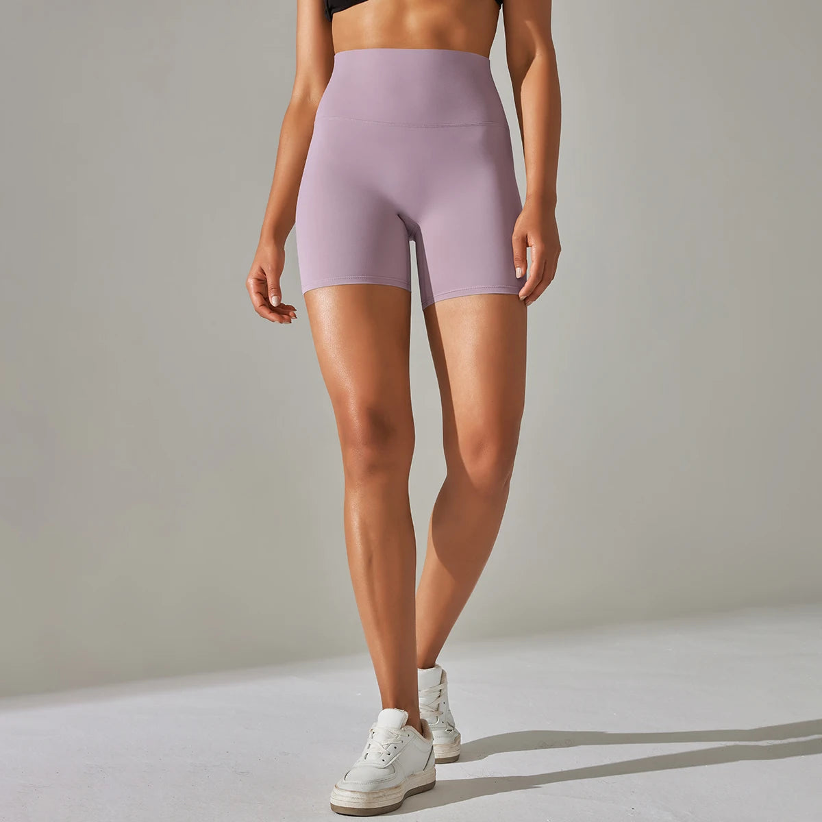 Squat-Proof High-Waist Yoga Shorts — Women's Quick-Dry Gym Shorts