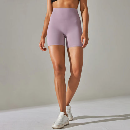 Squat-Proof High-Waist Yoga Shorts — Women's Quick-Dry Gym Shorts