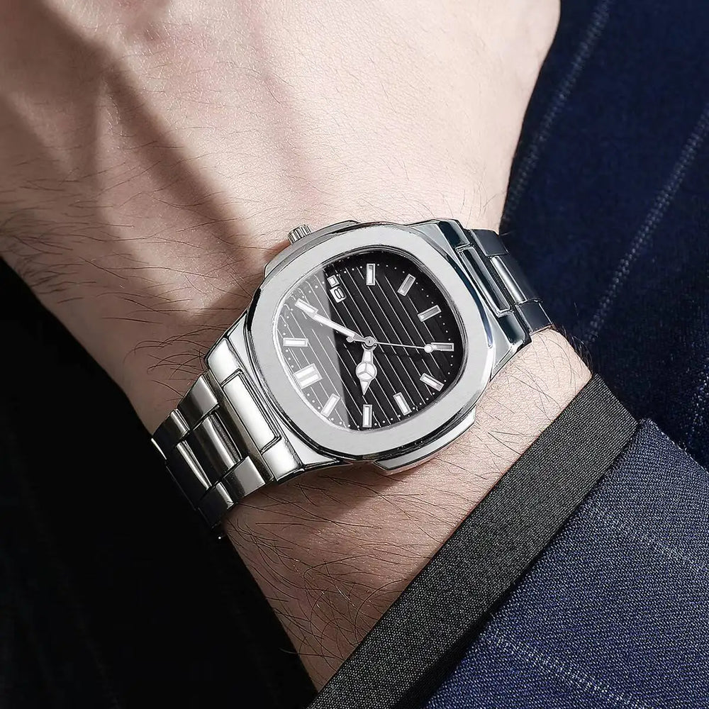 Mens Luxury Quartz Business Watch Steel Band