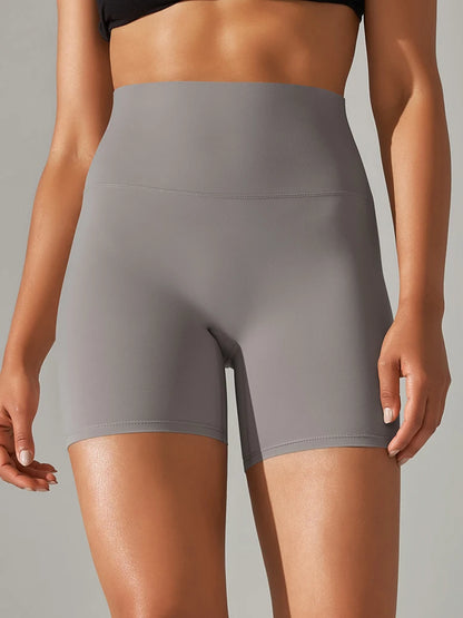 Squat-Proof High-Waist Yoga Shorts — Women's Quick-Dry Gym Shorts