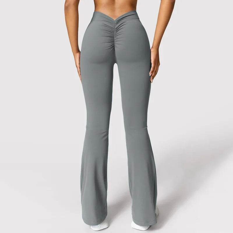 Booty-Lift V-Back Leggings — Women's High-Waist Gym Pants