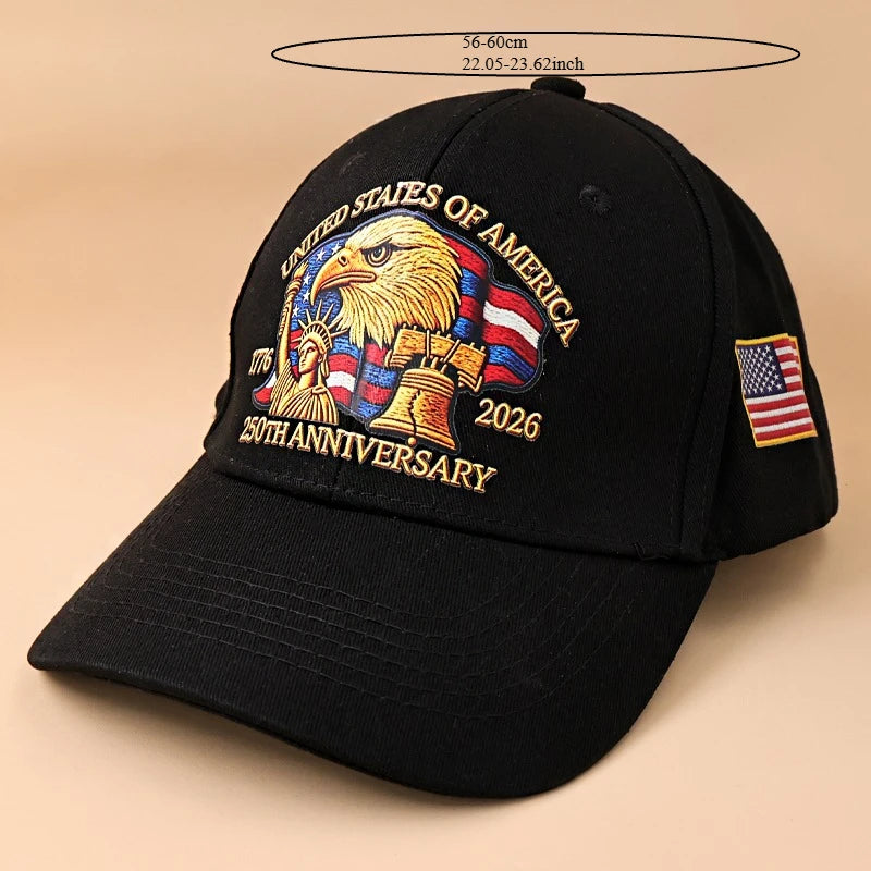 Washed Cotton Eagle Print Trucker Hat — Unisex Adjustable Baseball Cap