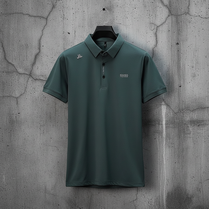 Badge Detail Business Casual Polo